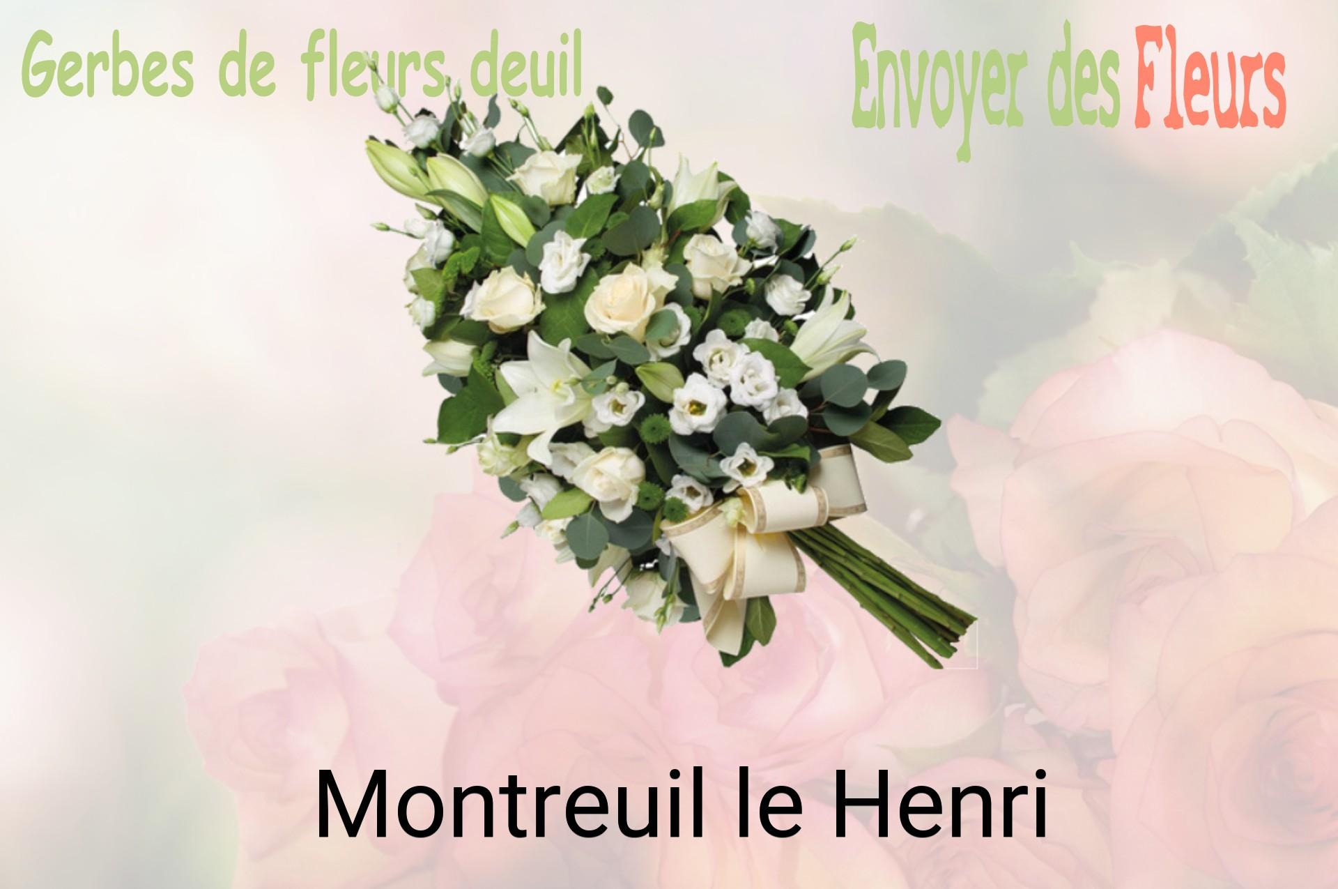 Gerbe de fleurs de deuil livrée à Montreuil-le-Henri